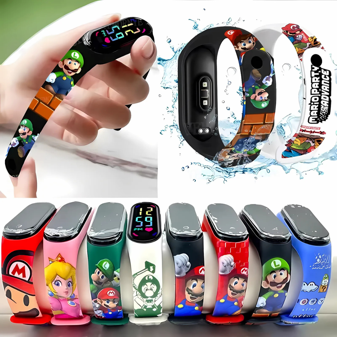 Montre Enfant Mario Bros - Bracelet Digital Étanche