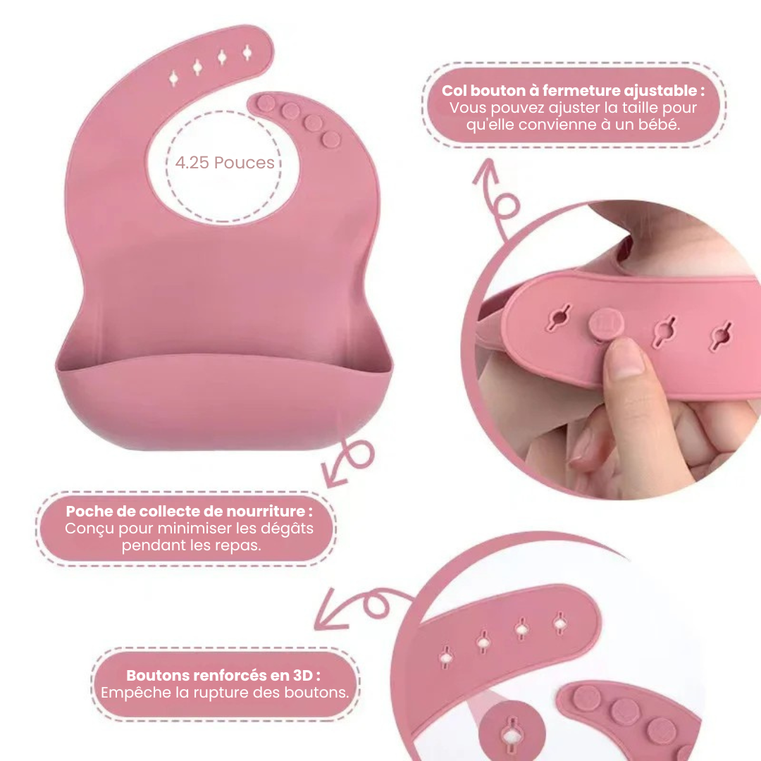 Ensemble de Repas en Silicone pour Bébé – 6 Pièces Pratiques, Sûres et Ludiques