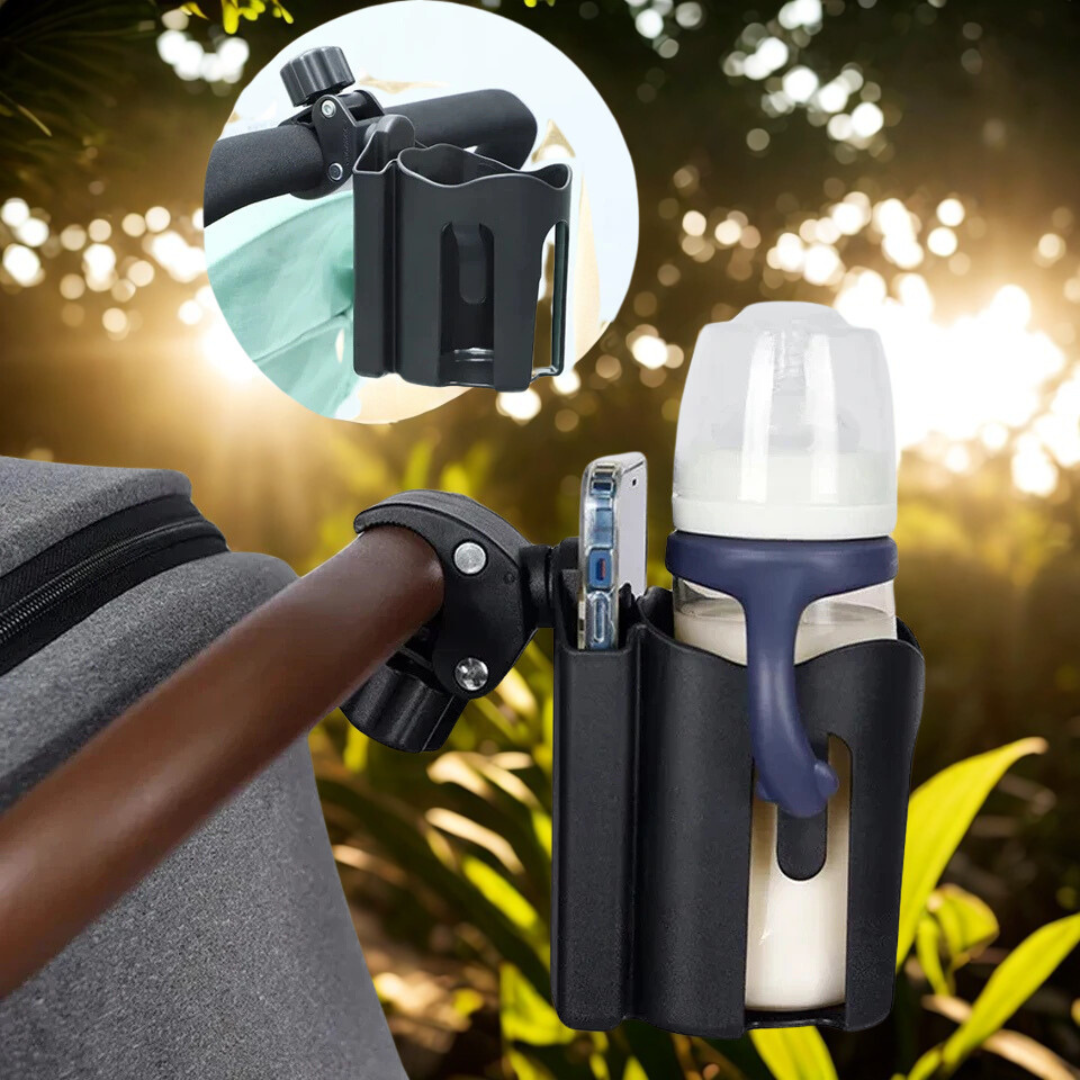 Porte Gobelet Multifonction - Fixation Universelle pour Poussette et Vélo