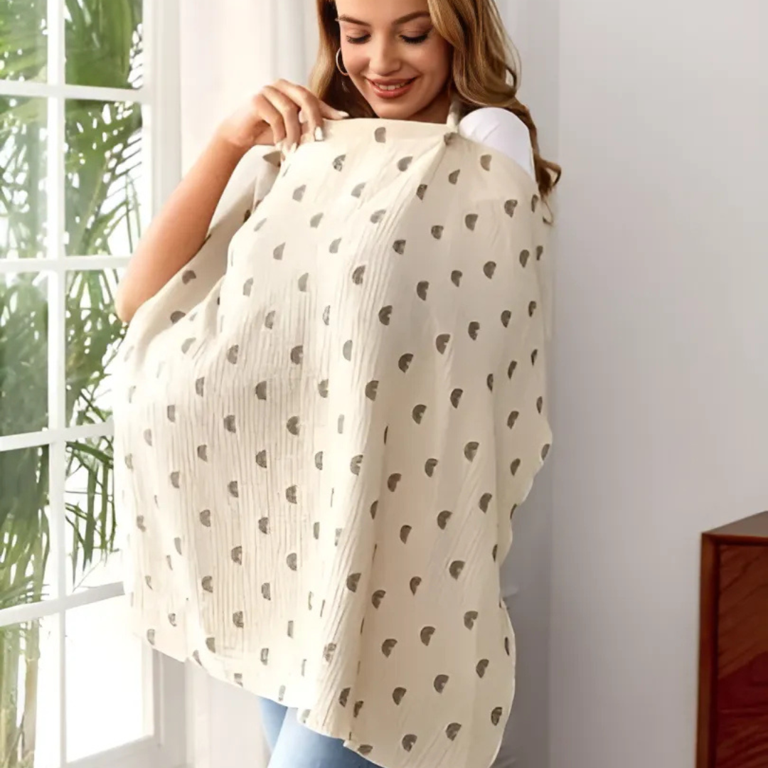Couverture d'Allaitement en Mousseline de Coton – Douceur & Élégance pour Maman et Bébé !
